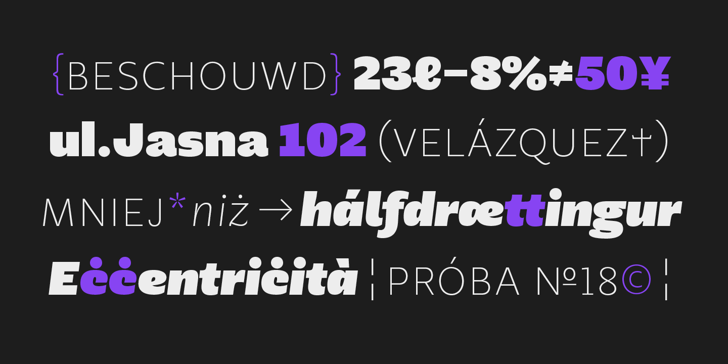 Przykład czcionki Geller Sans Rg Ultra Black Italic